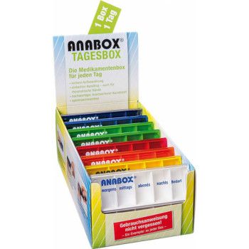 ANABOX Tagesbox farbig sortiert